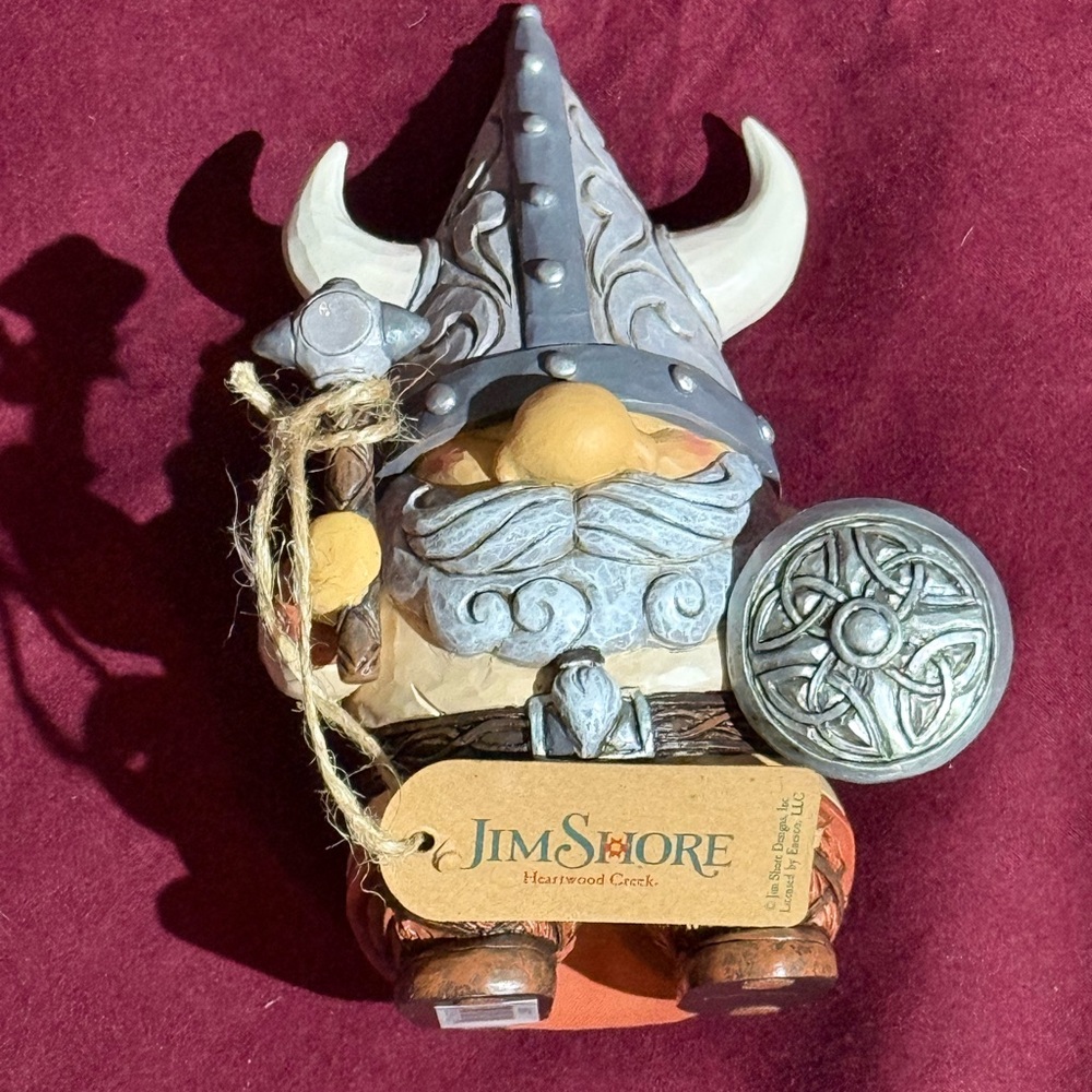 Jim Shore Viking Gnome with Gray and Cream Accents